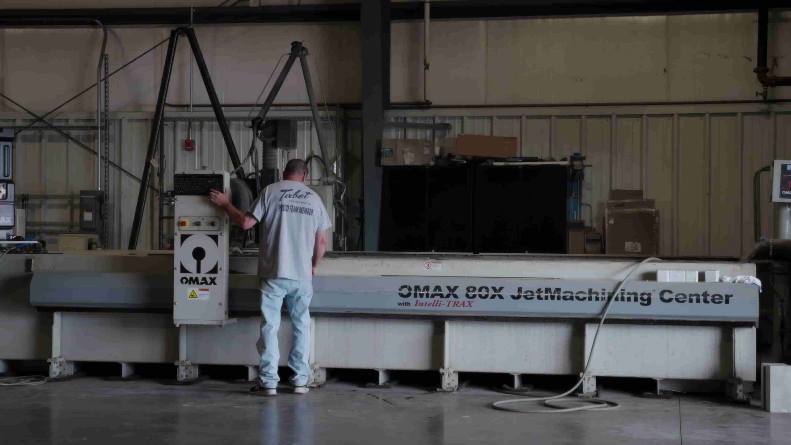 Laser and waterjet cutting at Tabet Manufacturing